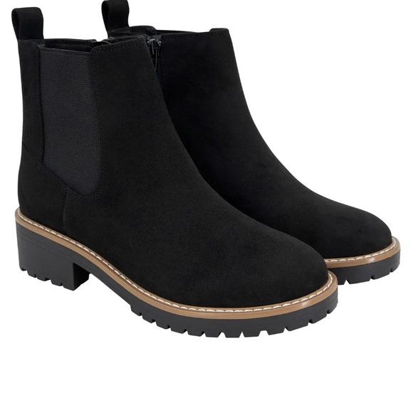 Black Women's Kensie Boots leather suede  new in box size 9 - Picture 1 of 8